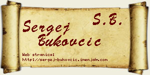 Sergej Bukovčić vizit kartica